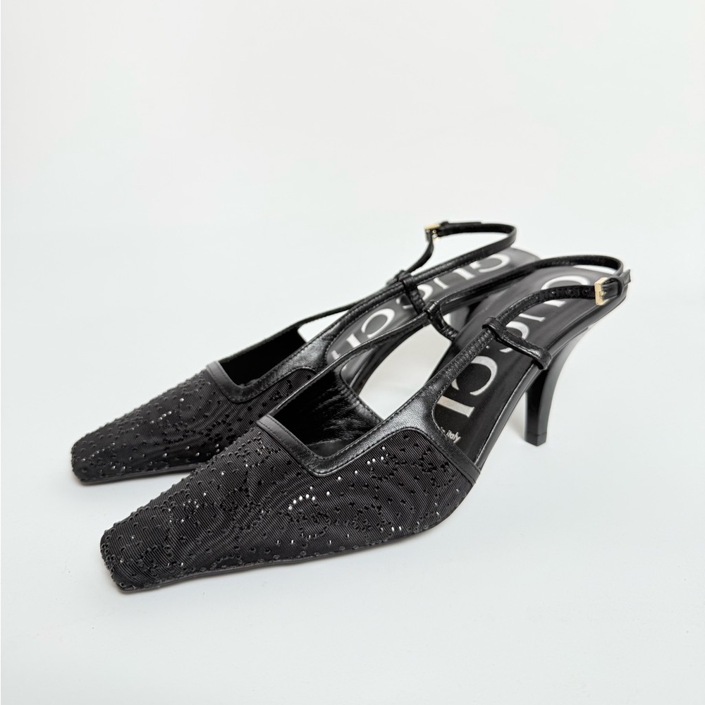 GG Crystal Embellished Heels